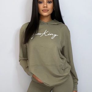 Khaki oversized hoodie